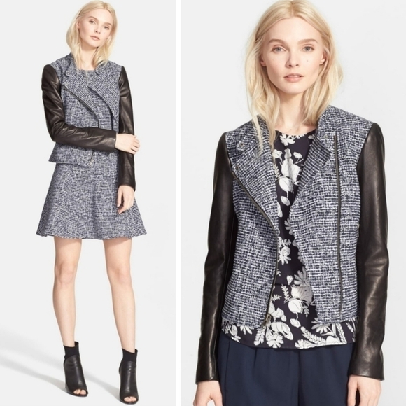Theory Kinde Bouclé Moto Jacket - Picture 1 of 6